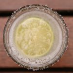 Drink with Lime Slice and Salted Edges