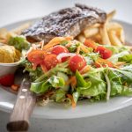 Steak and Salad with Chips