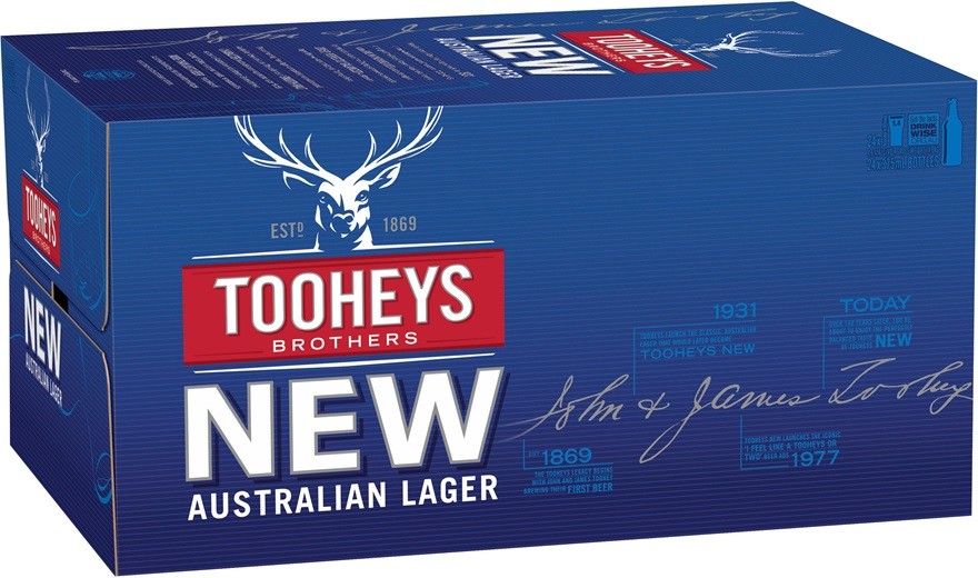 A Case of Tooheys New Australian Lager